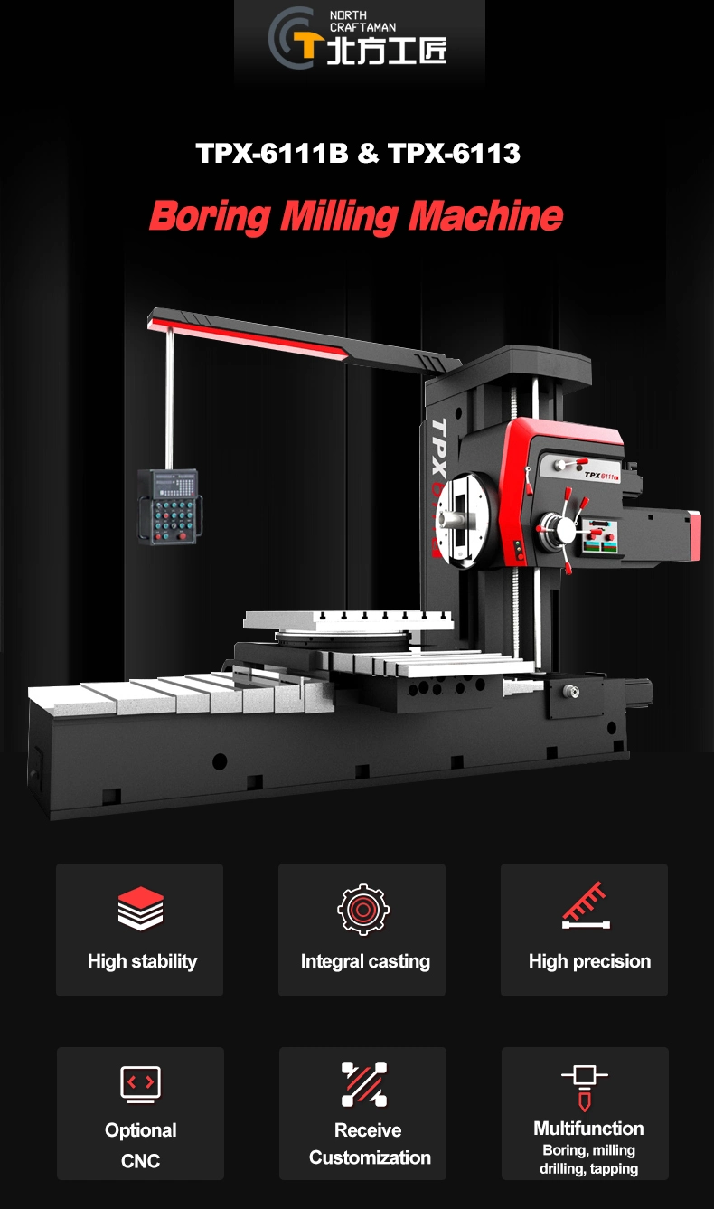 Tpx6111b Horizontal Boring Machine Boring Milling Machine CNC Boring Machine