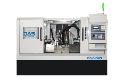 Schweizer Doppelspindel-CNC-Drehmaschine mit doppeltem Kipprahmen