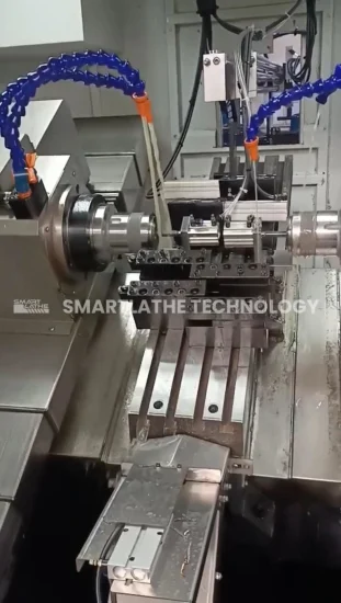 Vollständig geschlossener Spritzschutz mit oberem Dach Ds-36s CNC-Drehmaschine mit zwei Spindeln und Schrägbett (DS-36S)